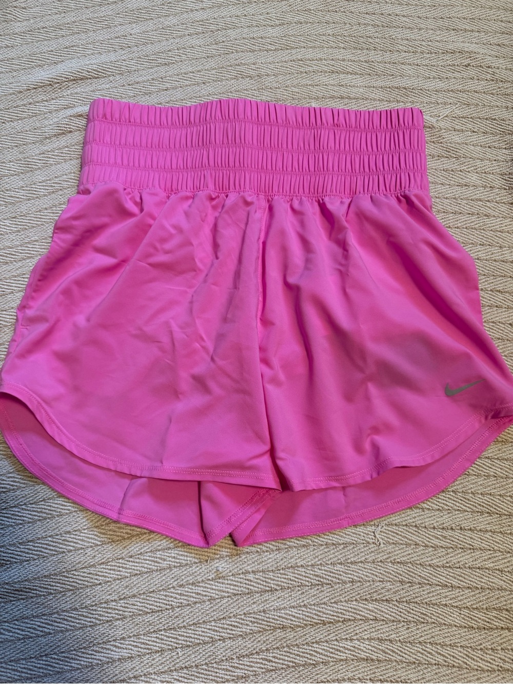 Nike Women's Hot Pink Elastic-Waist Athletic Shorts